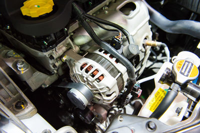 Close up of the auto engine  