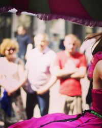 Close-up of woman dancing