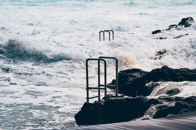 Waves and surf after a storm on the azores archipelago.