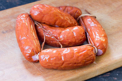 Close-up of food on table