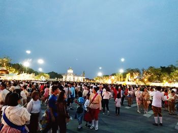 Crowd at night