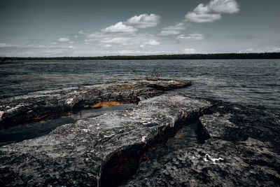 Scenic view of sea against sky