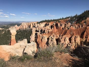 View of rock formations against sky