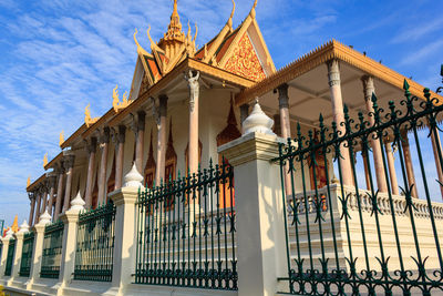 Low angle view of traditional building against sky