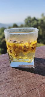 Close-up of drink on table