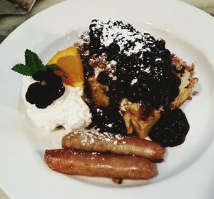 Close-up of dessert in plate