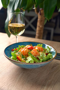 Close-up of food in plate on table