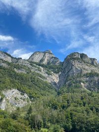 Scenic view of rocky mountains against sky