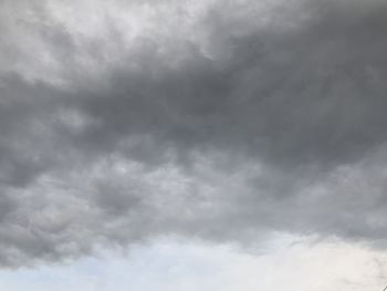 Low angle view of storm clouds in sky