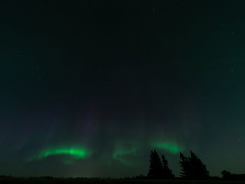 Low angle view of sky at night