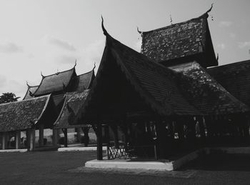 Low angle view of temple against sky