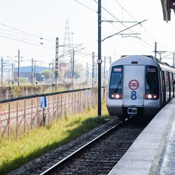 Train at railroad station