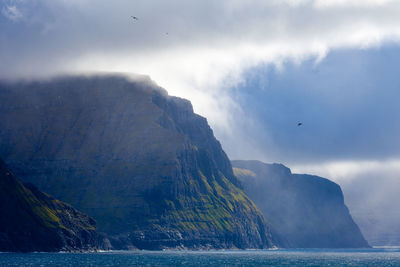 Scenic view of sea and mountains