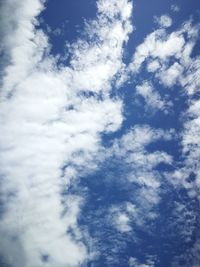 Low angle view of clouds in sky
