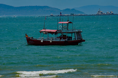 Boats in sea