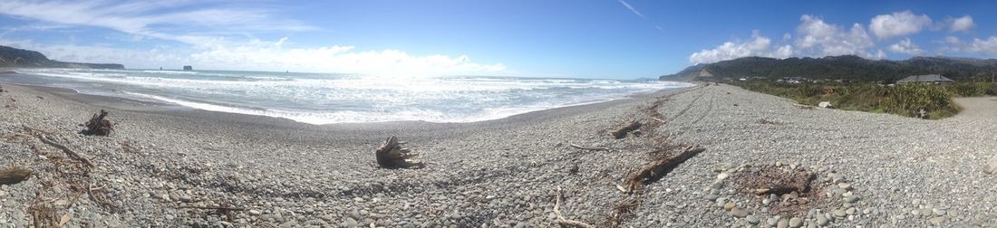 Panoramic view of beach