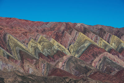 The colourful mountain range "serrania de hornocal" in argentina