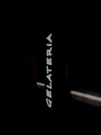 Information sign at night