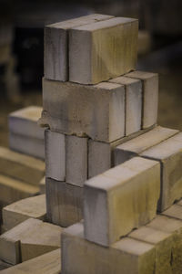 Full frame shot of stack