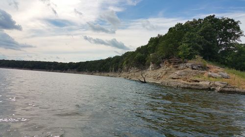 Scenic view of river against sky