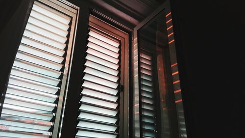 Sunset shadows on a window