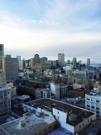 High angle shot of cityscape