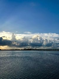 View of sea against cloudy sky