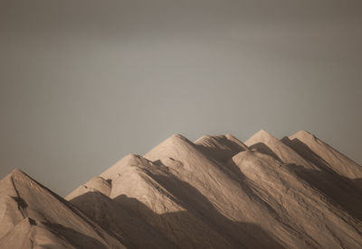 Scenic view of desert against clear sky