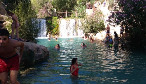 People enjoying in water