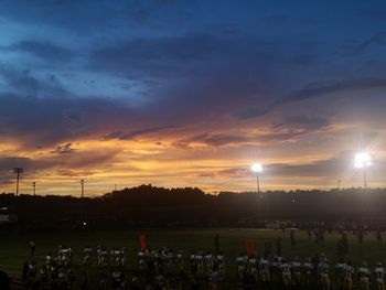 Scenic view of dramatic sky during sunset