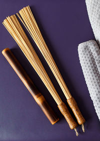 The therapeutic massage bamboo tool set of different spa equipment