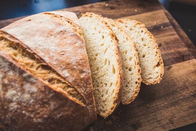 Close-up of bread on table