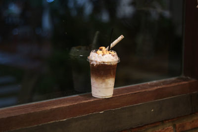 Close-up of drink on table