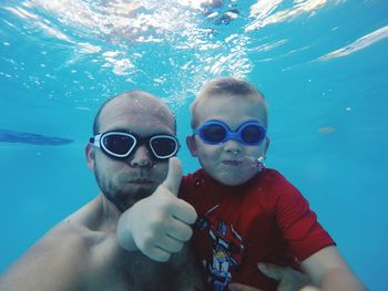Portrait of woman in swimming pool