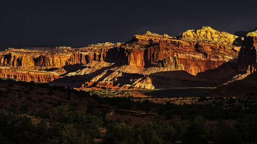 Panoramic view of rock formation