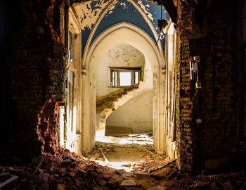 Interior of abandoned house