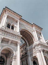 Low angle view of historical building against sky