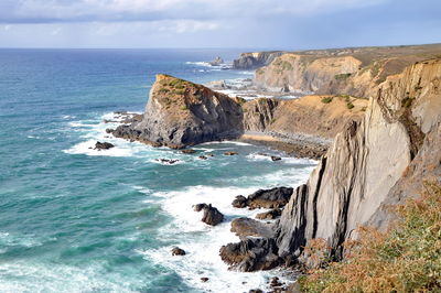 Scenic view of sea against sky