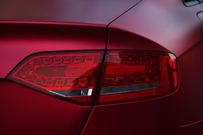 Close-up of text on car windshield