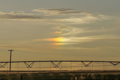 Fluorescent clouds at sunset