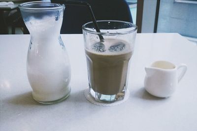 Close-up of drink on table