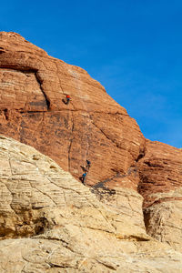 Rock climbers. red rock canyon, nevada 