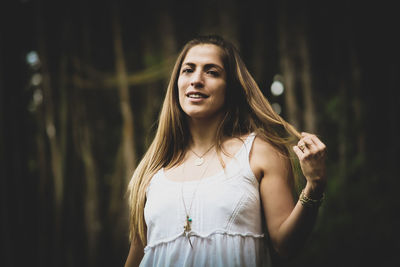 Portrait of a smiling young woman