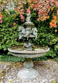 Statue of fountain in park