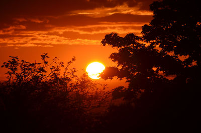 Scenic view of landscape against sky at sunset