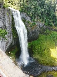 Scenic view of waterfall