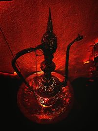 Close-up of red light bulb