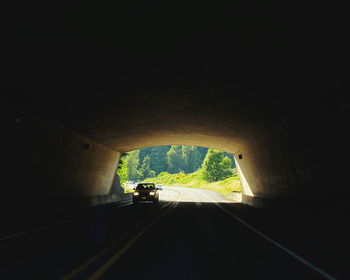 Car in tunnel