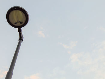 Low angle view of street light