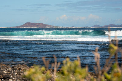 Scenic view of sea against sky